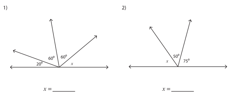 finding x in angles